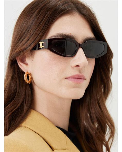 celine triomphe cat-eye tortoiseshell acetate sunglasses|WOMEN'S LUXURY CAT EYE SUNGLASSES .